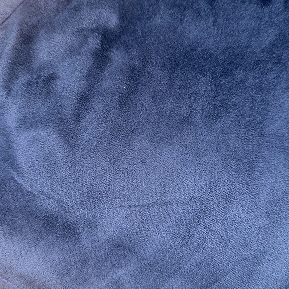 Fashion Union Faux Suede Layered Crop Aline Dress blue size xs - Picture 9 of 14